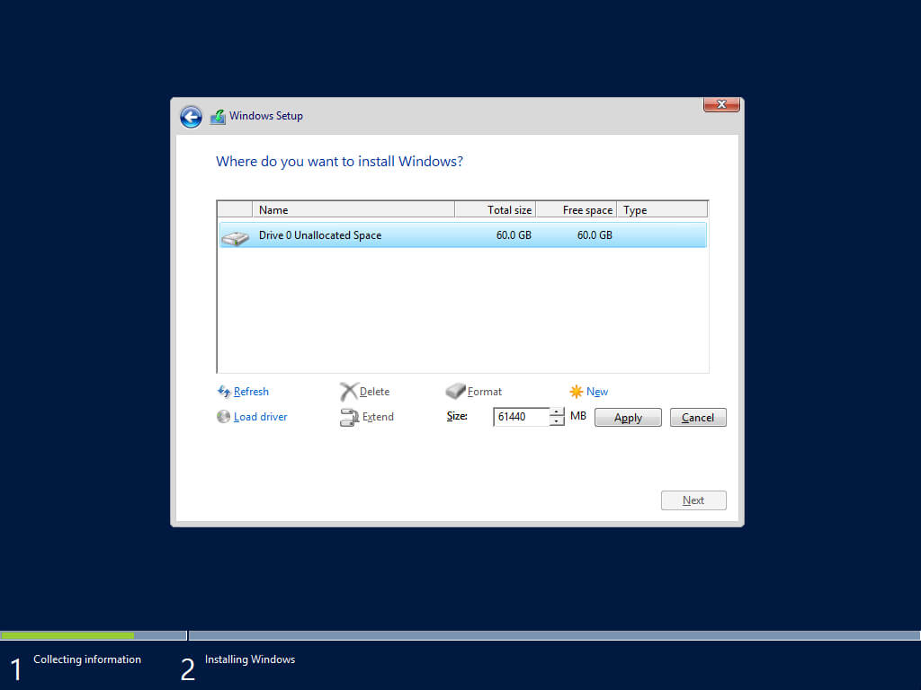 Установка Windows Server 2012 R2