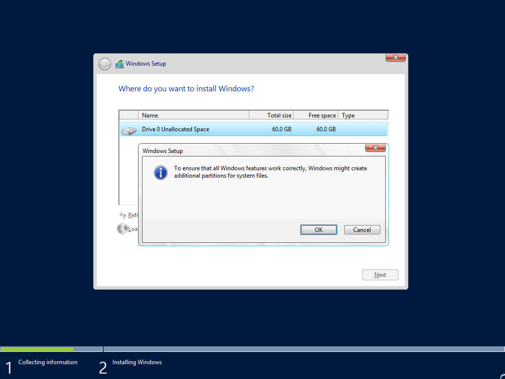 Установка Windows Server 2012 R2