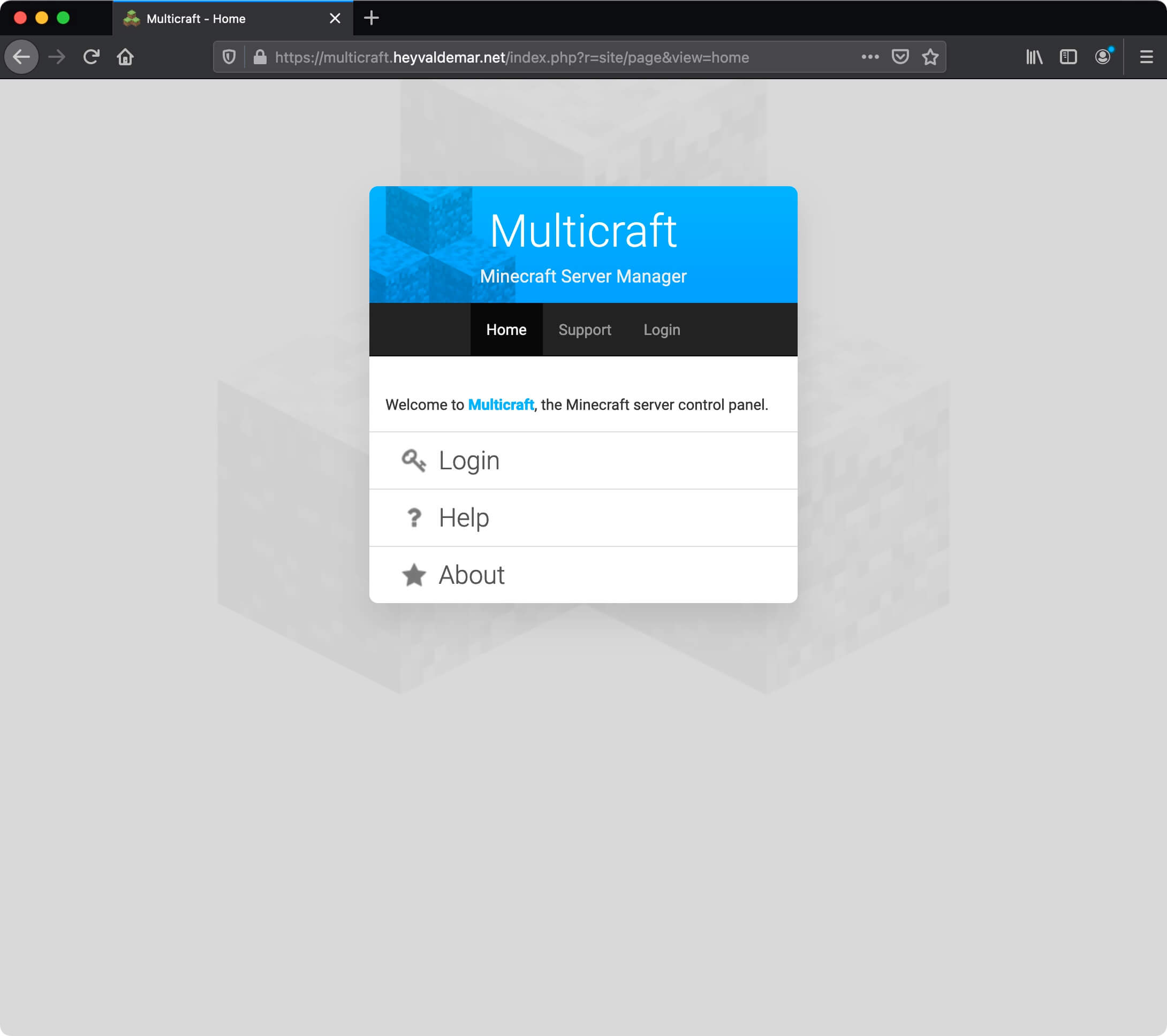Запуск сервера Minecraft с помощью Multicraft